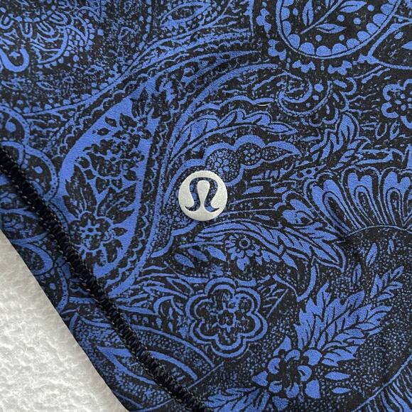 Lululemon Sculpt Tank Antique Paisley Sapphire Blue Black Print Sleeveless Top 8 - Picture 5 of 10